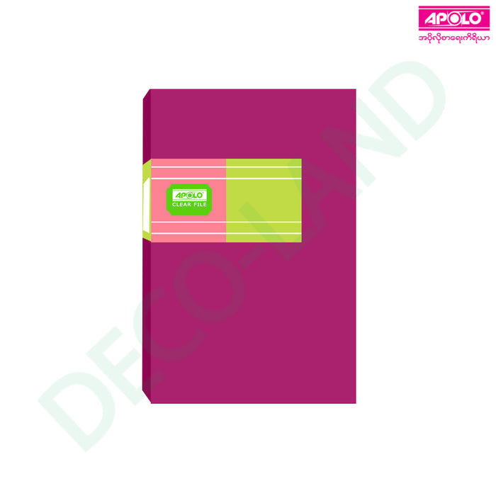 APOLO Clear File (A4 - 20/40/60 Pockets )