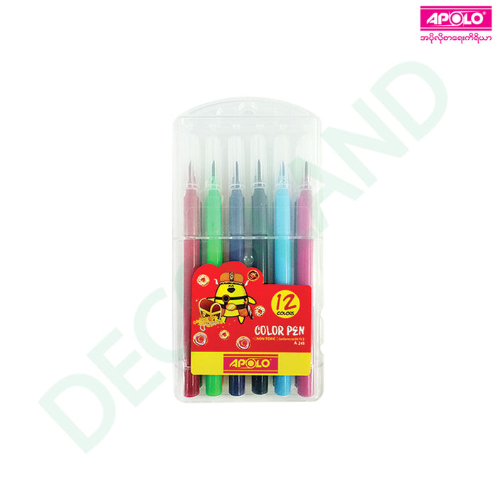 APOLO Water Color (Soft-Pen) A-214 12 Colors