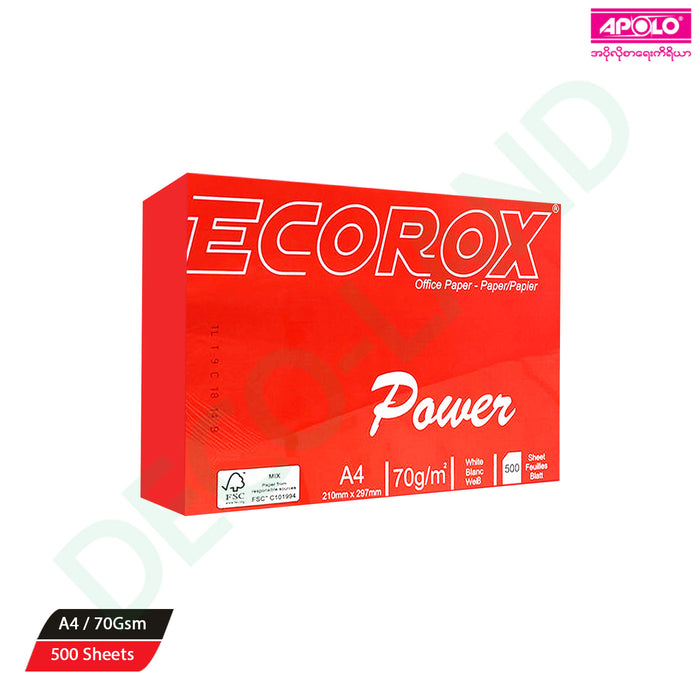 Ecorox 70 GSM A4 Copy Paper