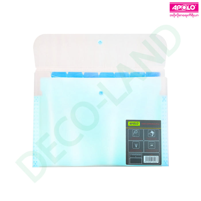 APOLO Plastic Index Expanding File A-226 (A4) Assorted