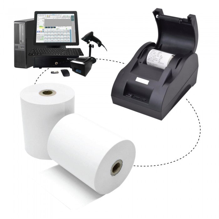 Thermal Paper Roll 58 GSM Apolo (57MMx50MM) (80MMx80MM) Roll 1ply