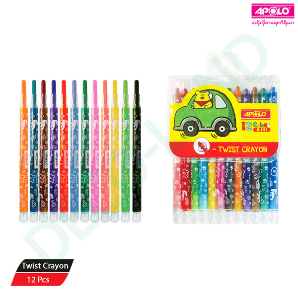 APOLO Twisted Crayon Pen A-243 12 Color