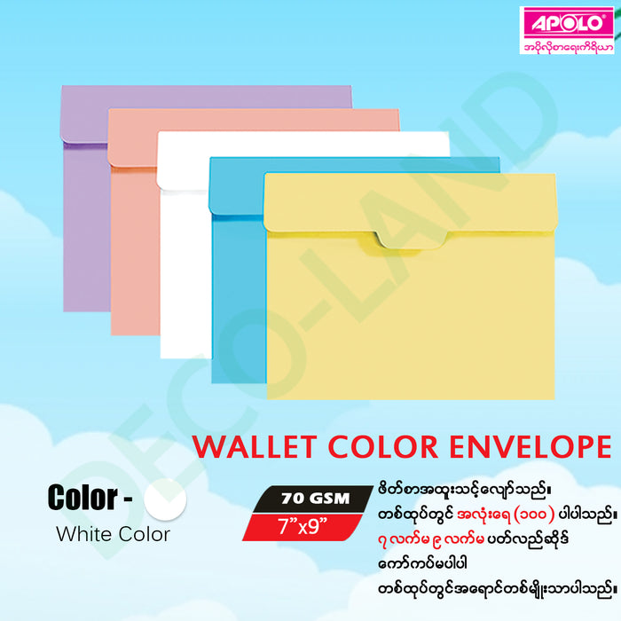 APOLO Envelope Wallet (7 x 9) - 100 Per Pack